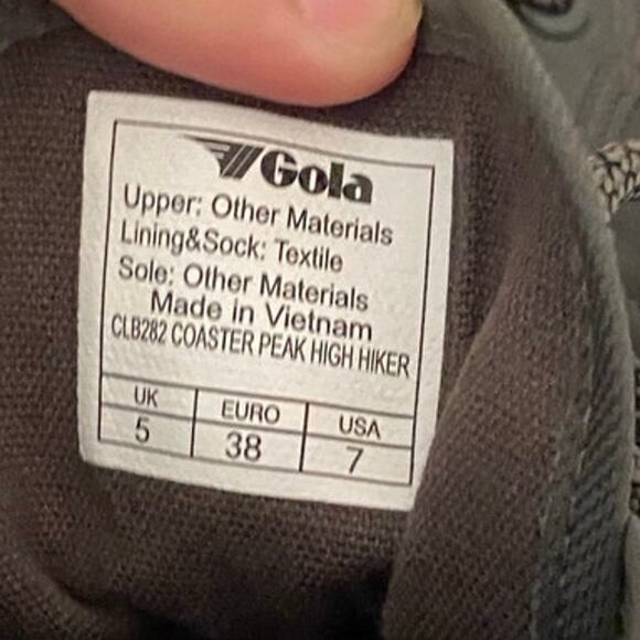GOLA Classics Coaster Peak High Hiker Sneakers Size 7 - Picture 7 of 9